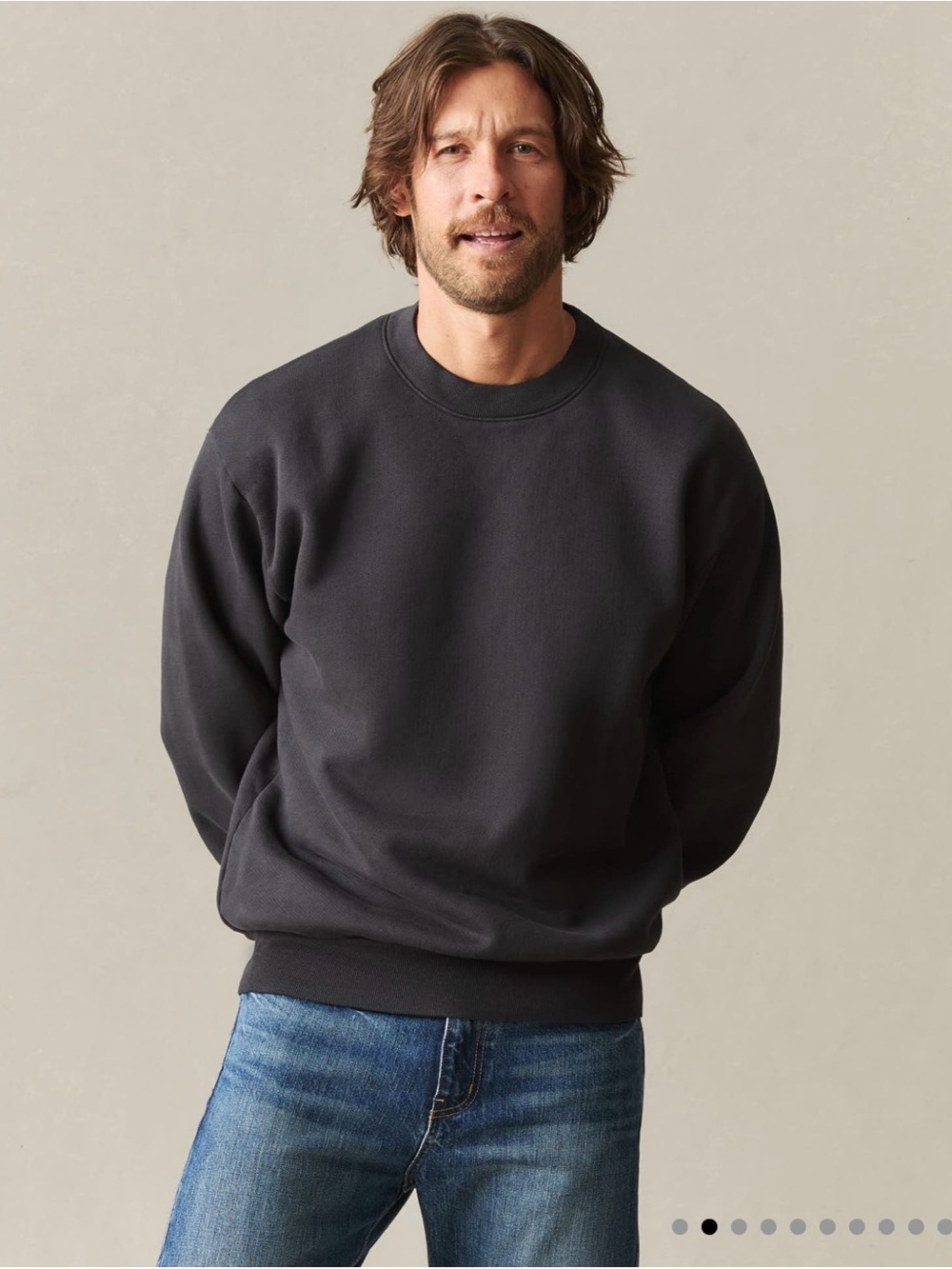American Giant Men’s o Unisex American Vintage Crew Sweatshirt Size L NWOT Black